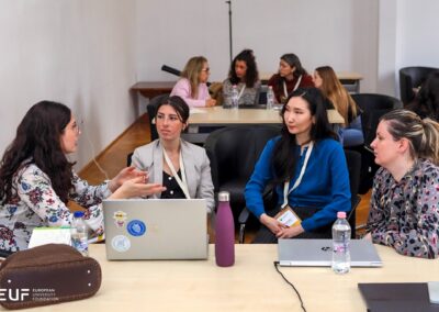 Participants engaged during a work activity during the EUF Training Week